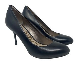Sam Edelman Womens CAMDYN Classic Black Leather Heel Shoes Pumps Size 6.5